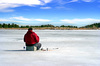 paysage de pêche sur glace