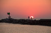 coucher de soleil sur le lac michigan